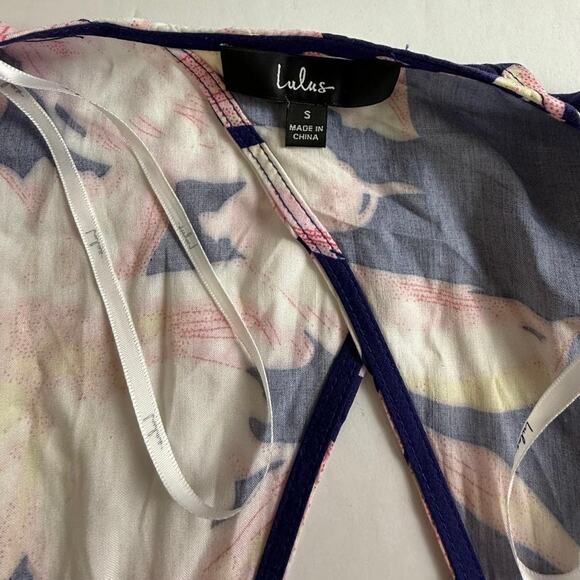 Lulus Azalea Regalia Navy Blue Floral Maxi Dress - Size S - Picture 11 of 12